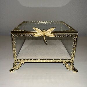 NWT Rachel Ashwell Jewelry Box with Dragonfly